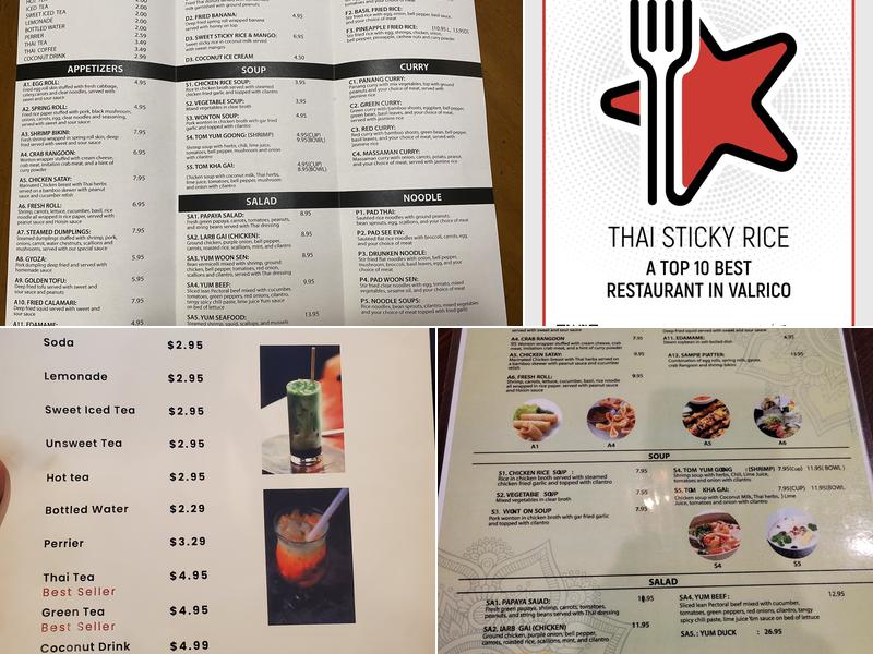 THAI STICKY RICE Menu