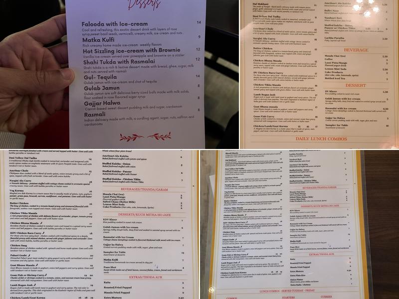 Khanna's Desi Vibes Menu