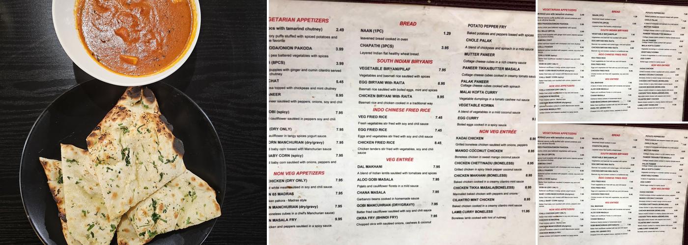 Indian Cafe Menu
