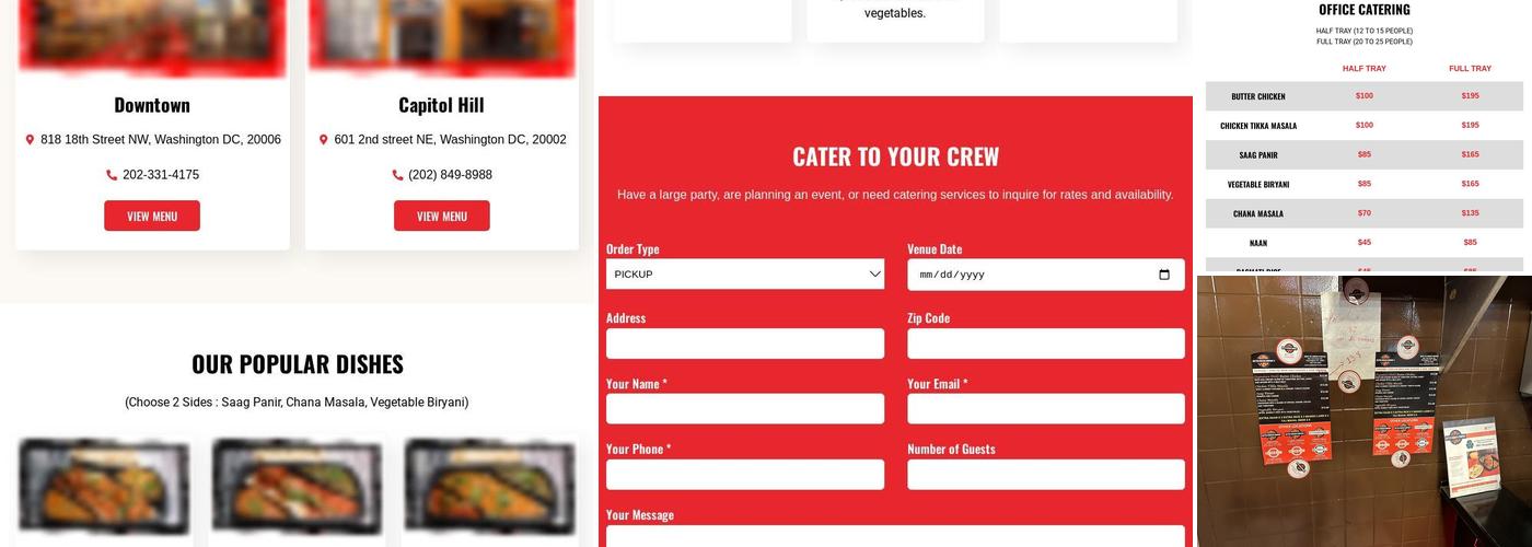 Butter Chicken Company 3 Menu