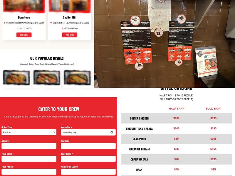 Butter Chicken Company 3 Menu