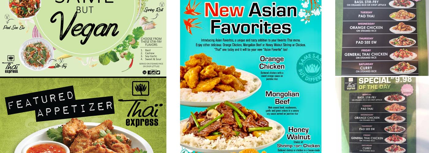Thai Express Menu