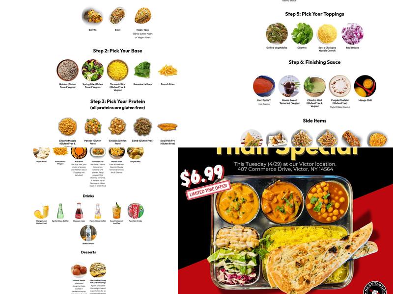 Naan-Tastic Menu