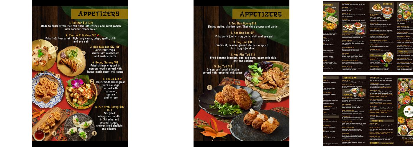 Valla Table Menu