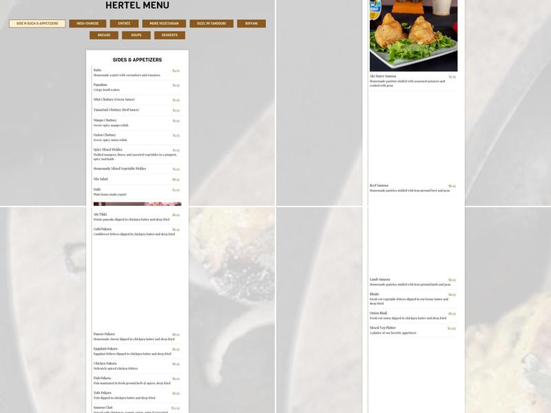 India Gate Restaurant Menu