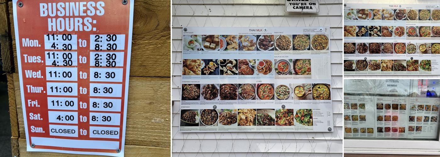 Thai MLK Menu