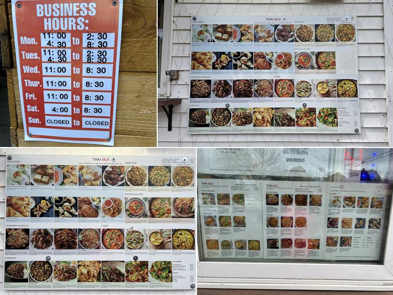Thai MLK Menu