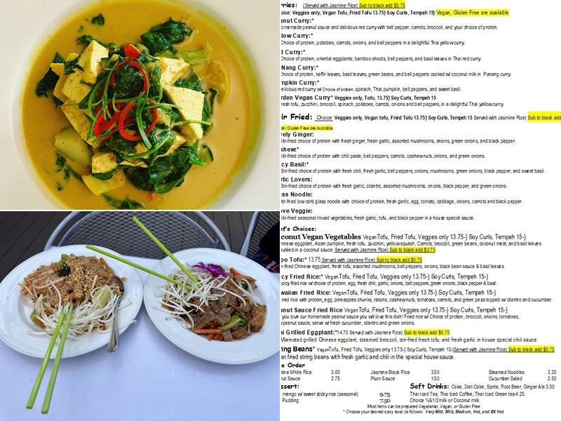 Basil Vegan Kitchen Menu