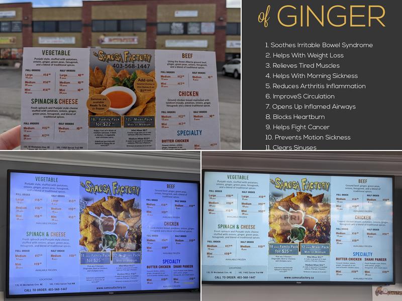The Samosa Factory Menu