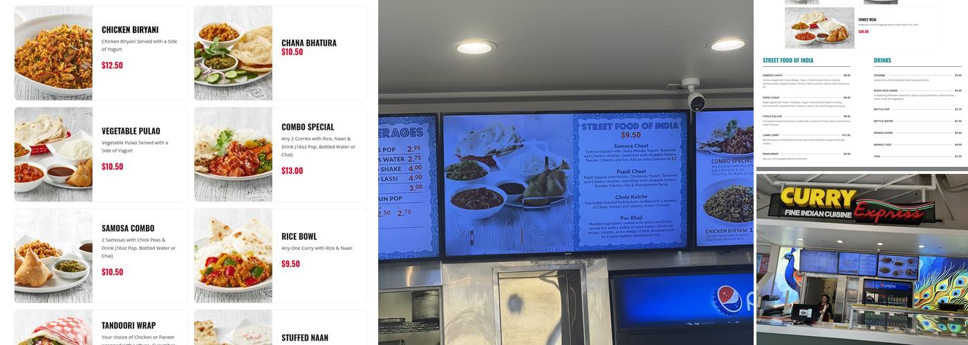 Curry Express Menu