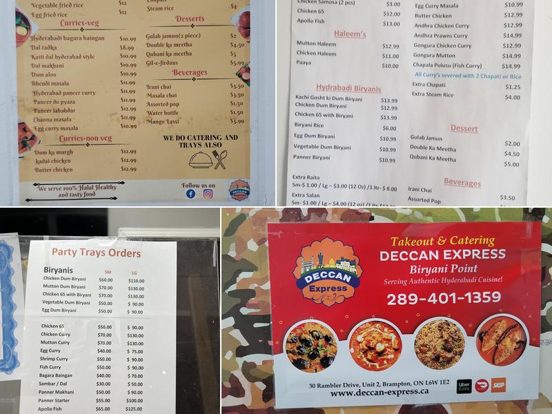 Deccan Express - Biryani Point Menu