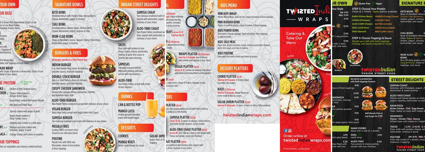 Twisted Indian Waterloo Menu