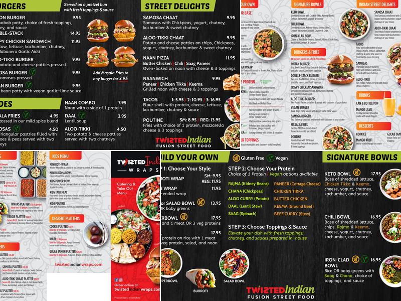 Twisted Indian Waterloo Menu