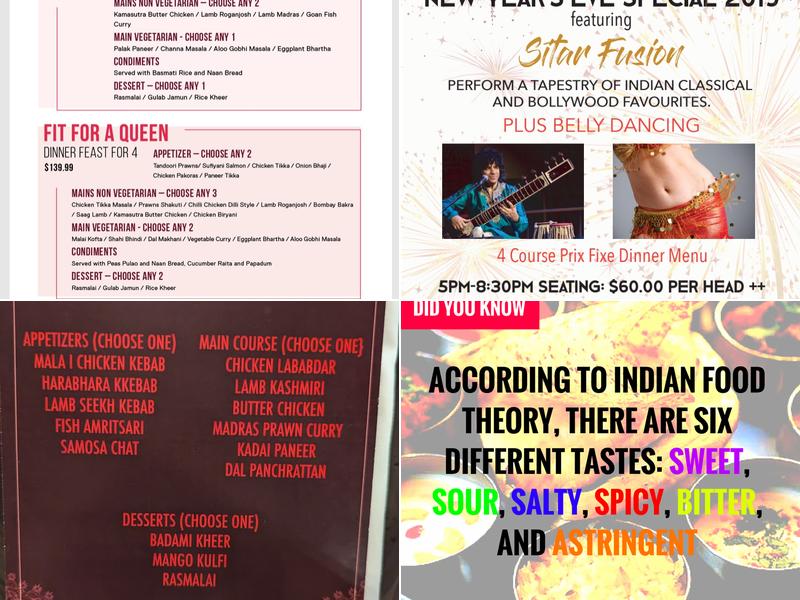 Kamasutra Fine Indian Restaurant & Banquets Menu