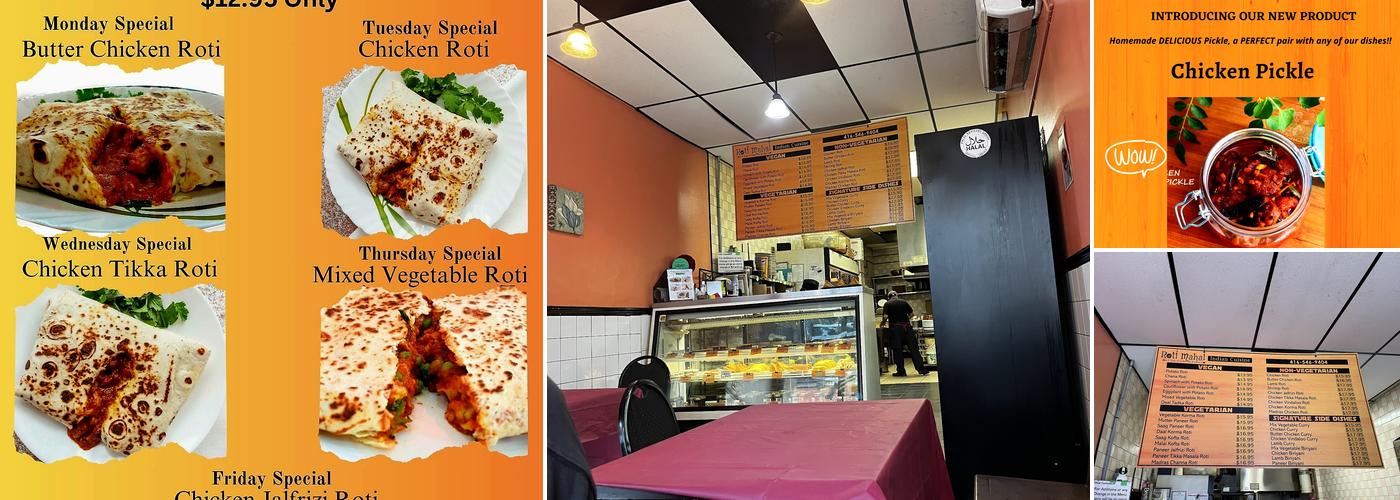 Roti Mahal Indian Cuisine - Rotis the Right Way Menu