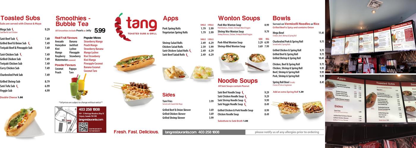 Tang Vietnamese Subs & Grill Menu