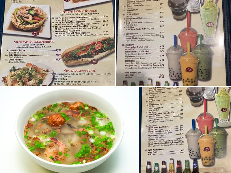 Sunshine Vietnamese Restaurant Menu