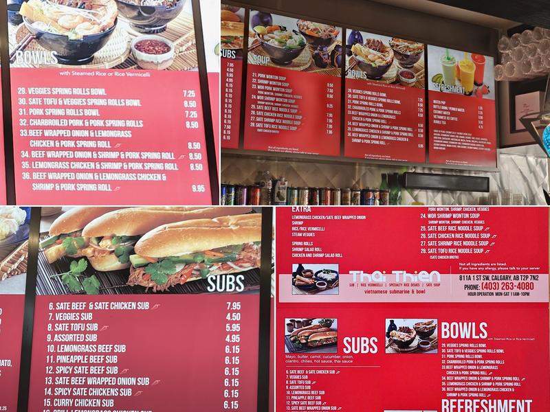 Thai Thien Sub Menu