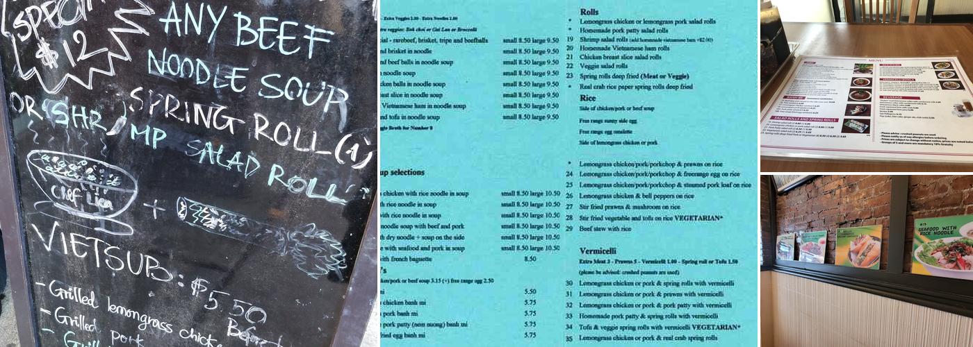Ha Long Bay Restaurant Menu