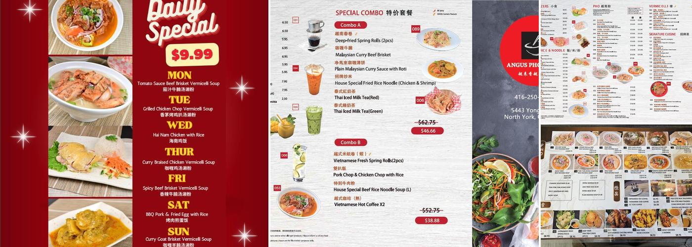 Angus Pho House Menu