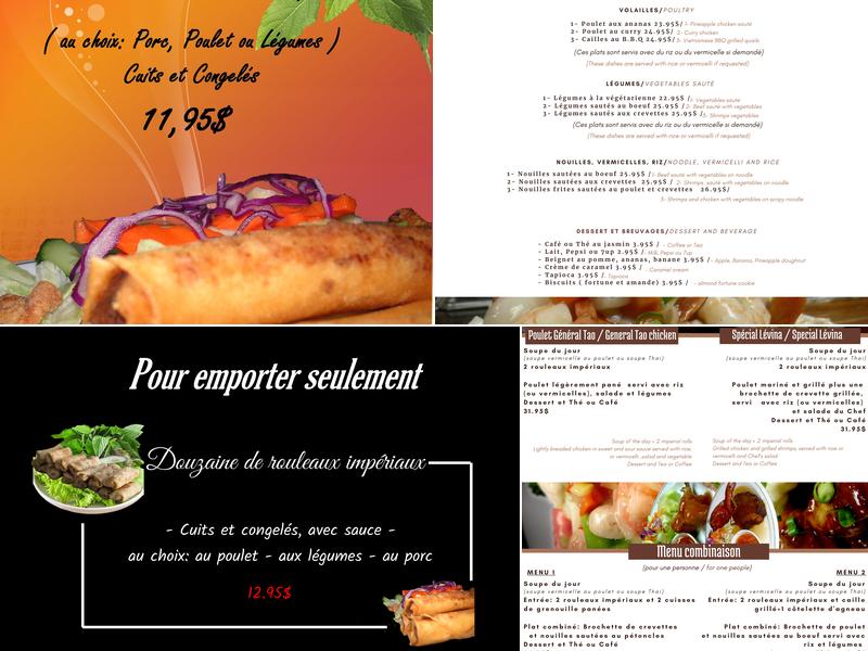 Restaurant Levina Menu