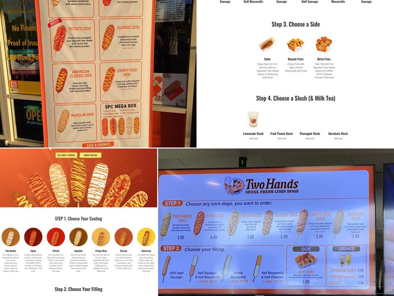 Two Hands Corn dogs Menu