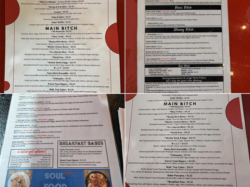 Breakfast Bitch Menu