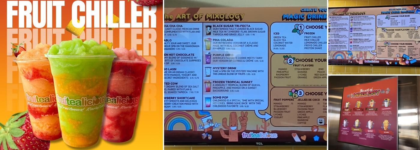 Fruitealicious Bubble Tea & Smoothies Menu