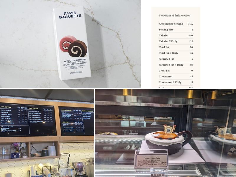 Paris Baguette Menu