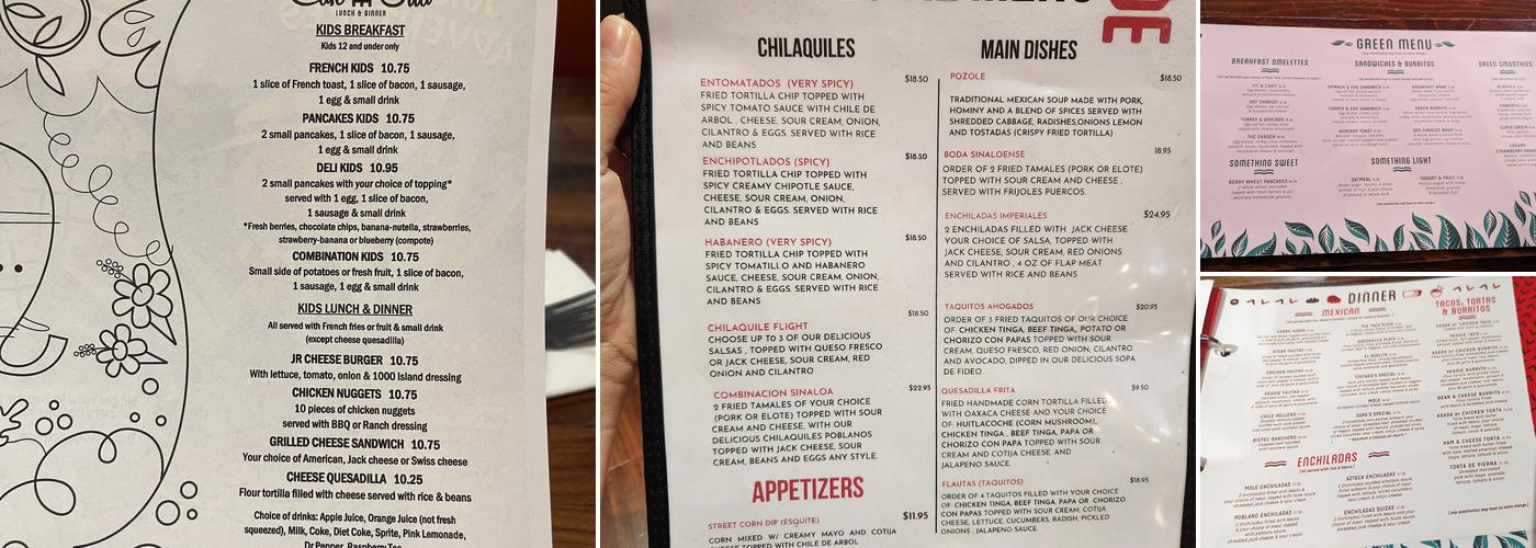 Café de Olla Restaurant Menu