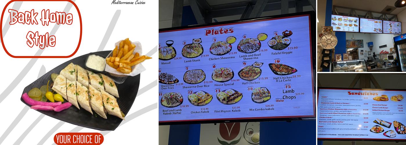 Lotus Falafel and Shawerma-SAN BRUNO Menu