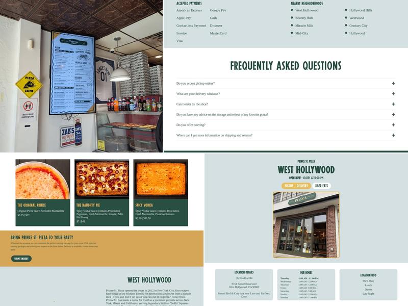 Prince Street Pizza Menu