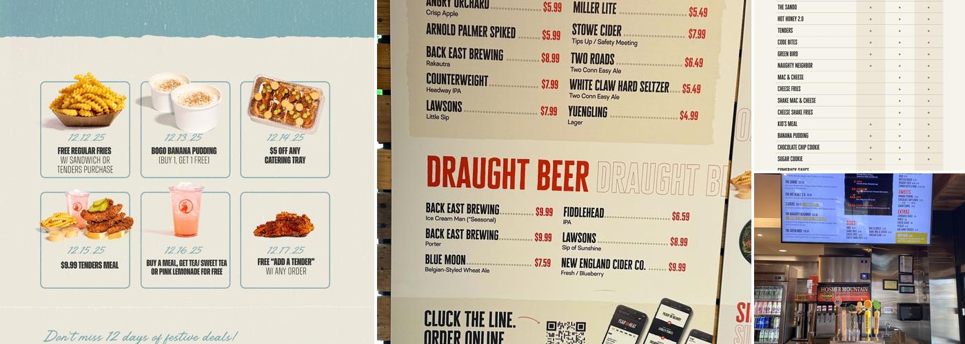 BIRDCODE Hot Chicken Menu
