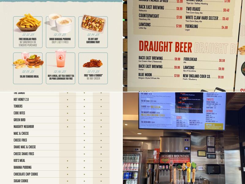 BIRDCODE Hot Chicken Menu