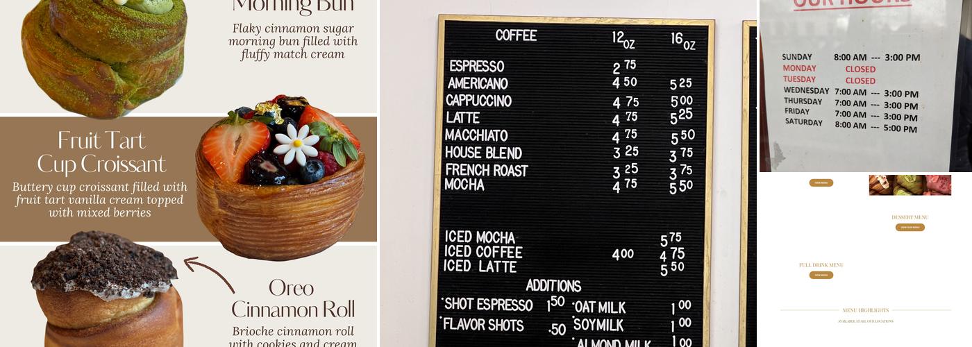 Lakon Paris Patisserie Menu