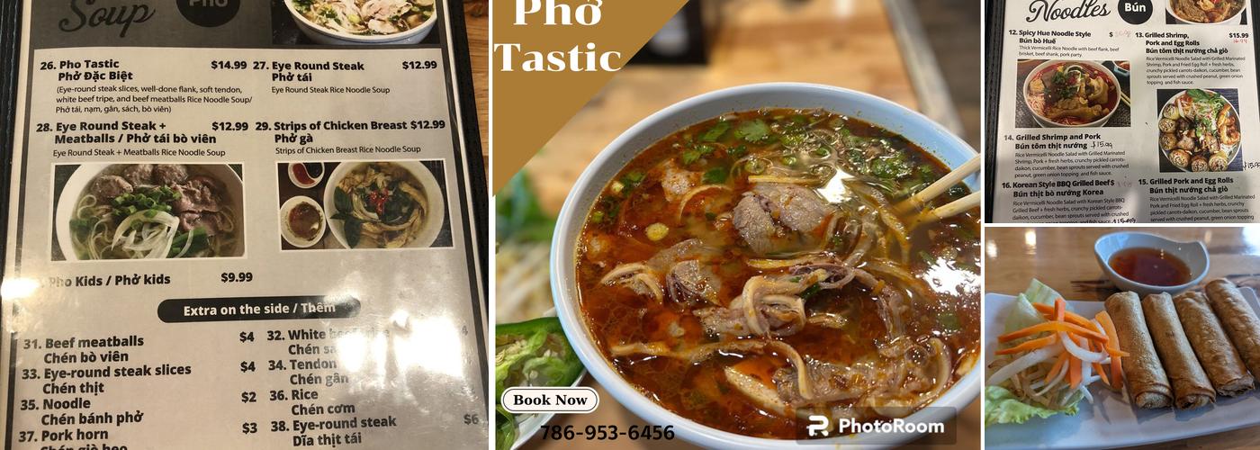 Pho tastic Menu