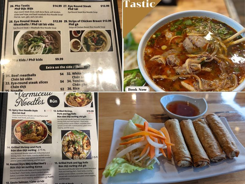 Pho tastic Menu
