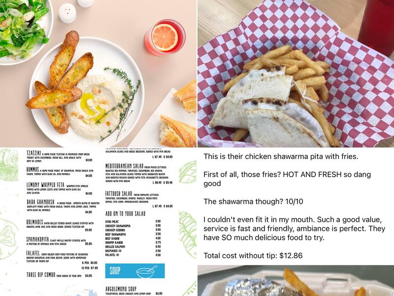 Yasou Fresh Mediterranean Menu