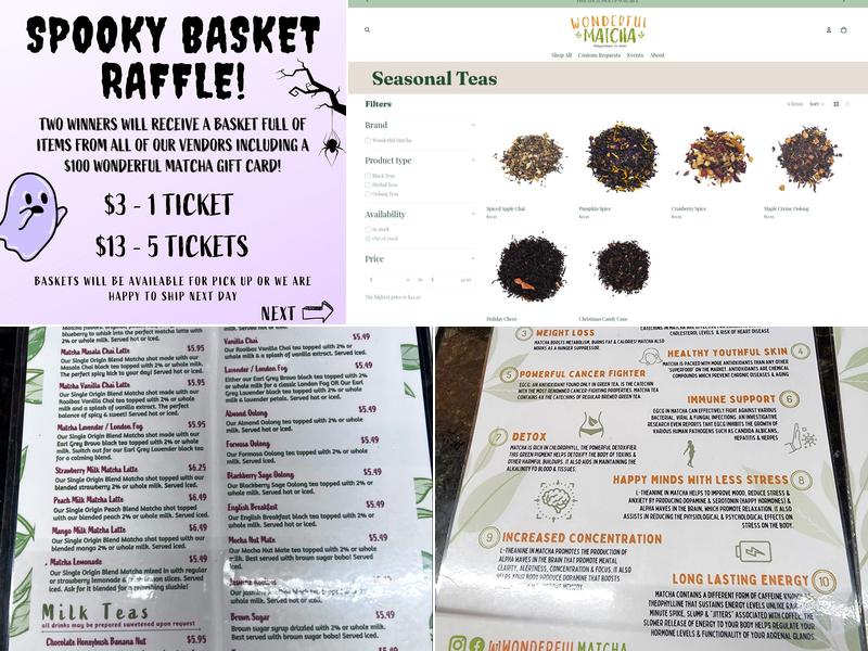 Wonderful Matcha Menu