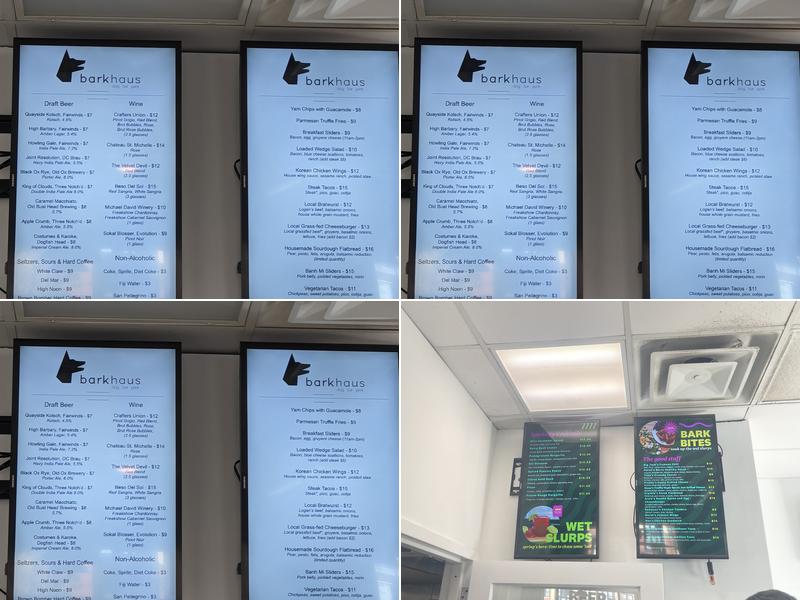 Bark Social Menu