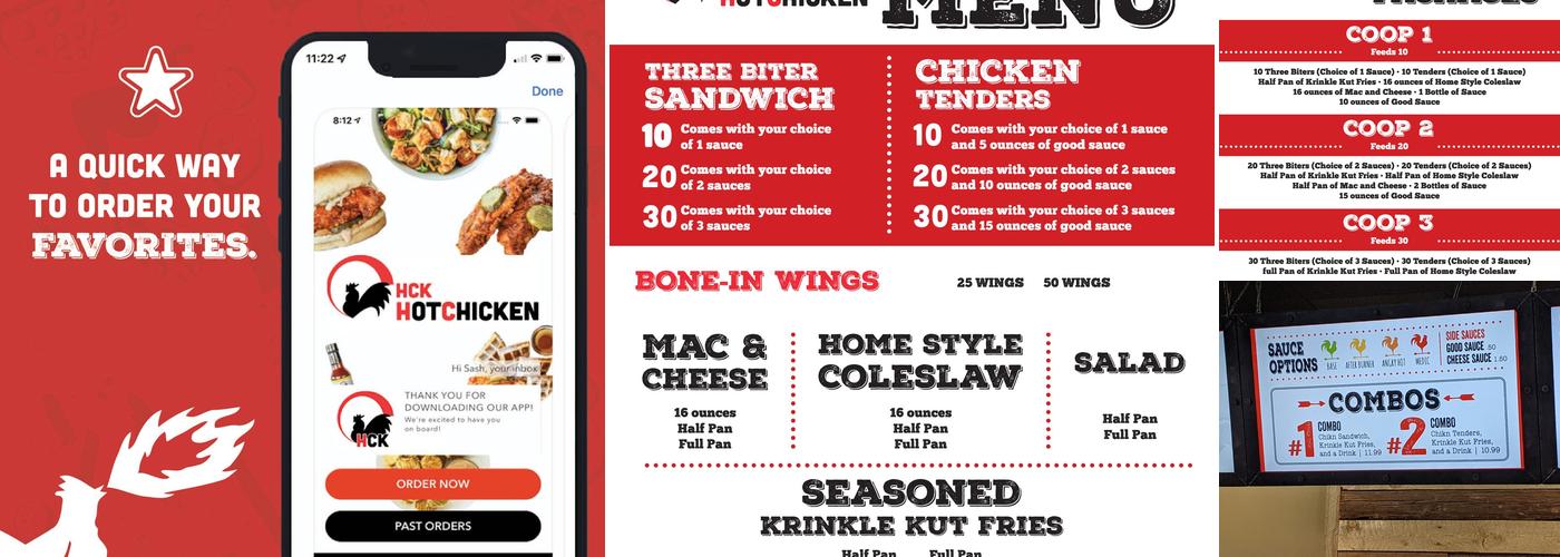 HCK Hot Chicken Menu