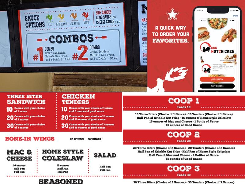 HCK Hot Chicken Menu