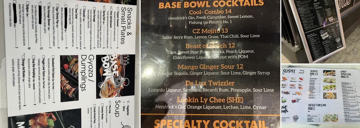 Basebowl Menu