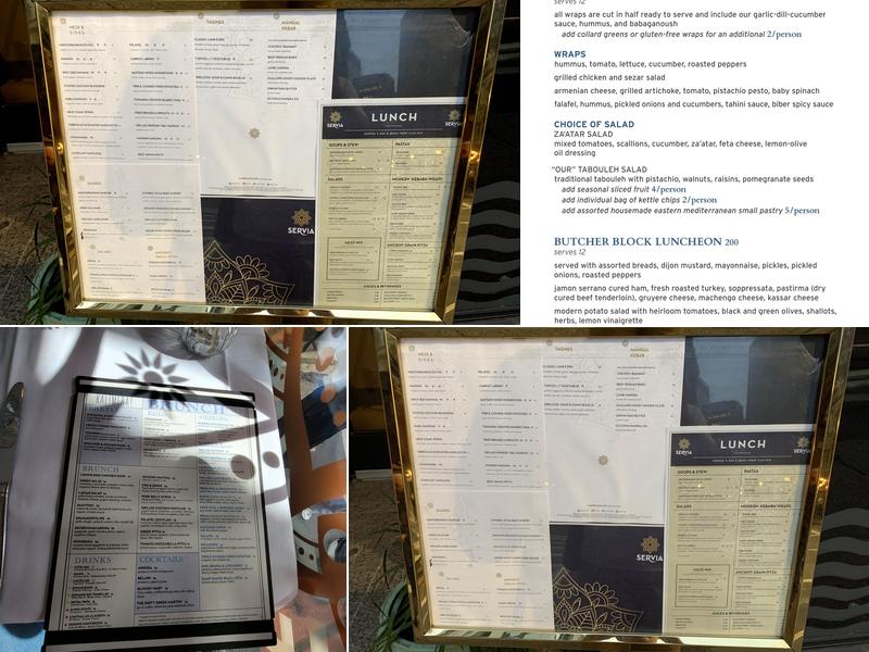 Servia Menu