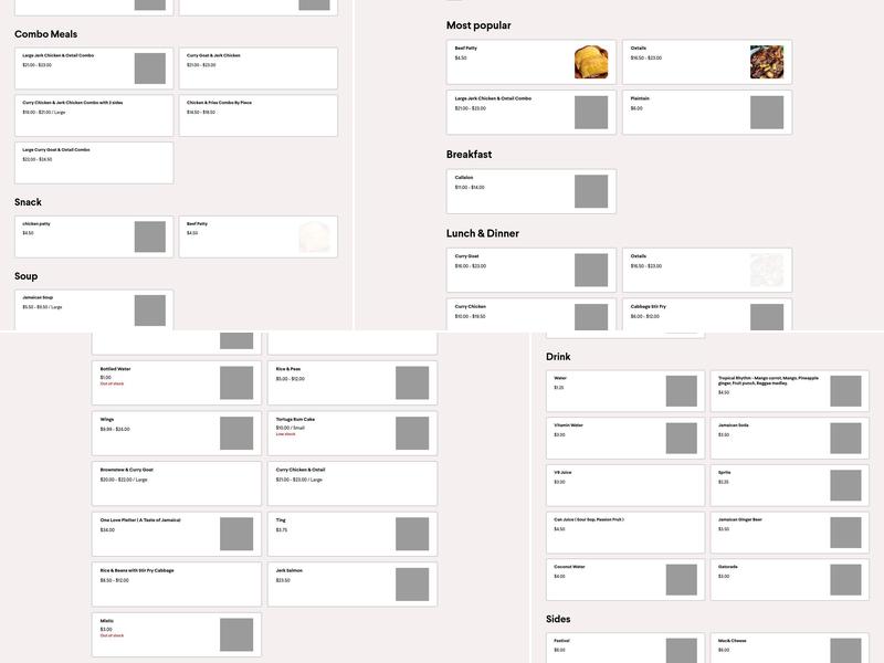 One Love Jamaican Restaurant Menu