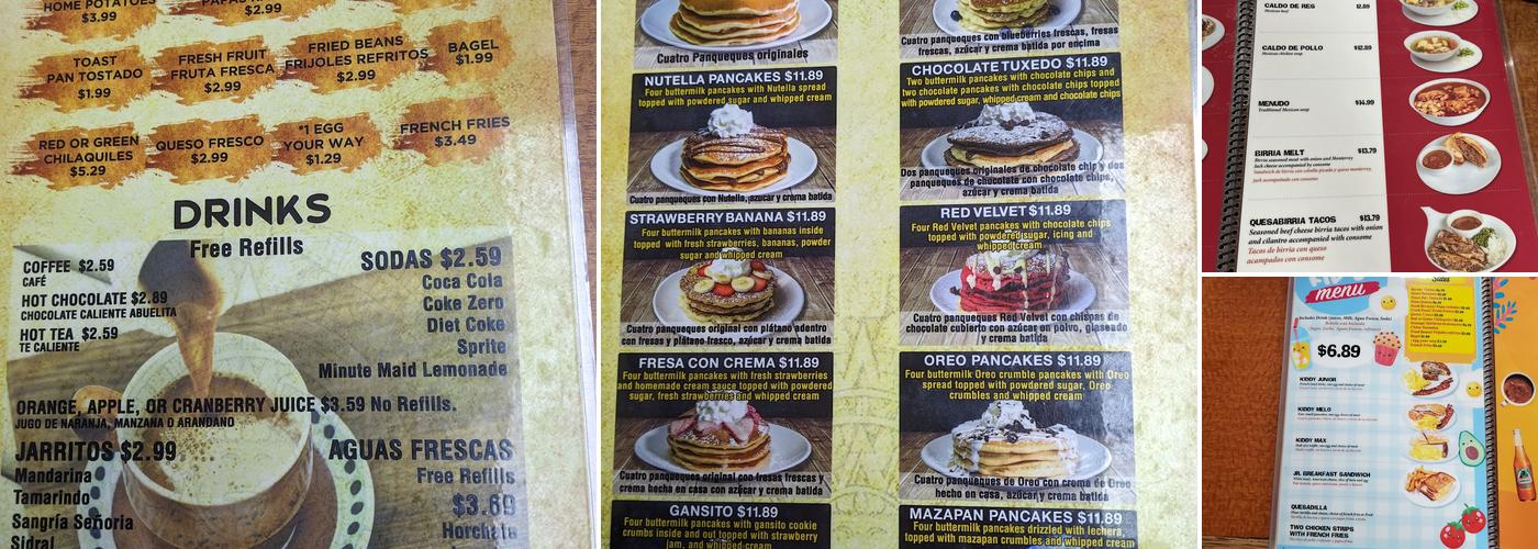 Casa El Desayuno Menu