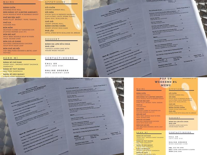 Bánh Menu