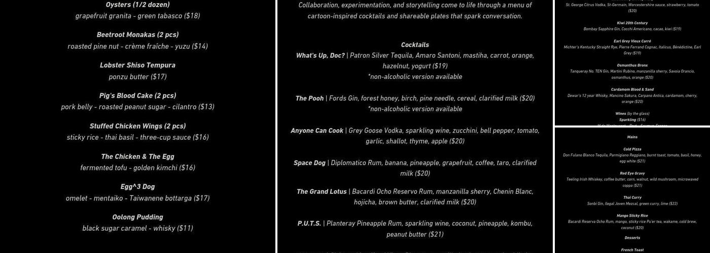 Double Chicken Please Menu