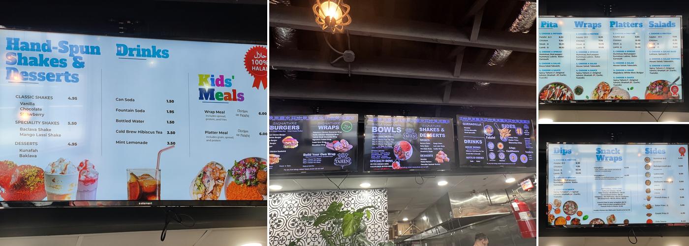Taheni Menu