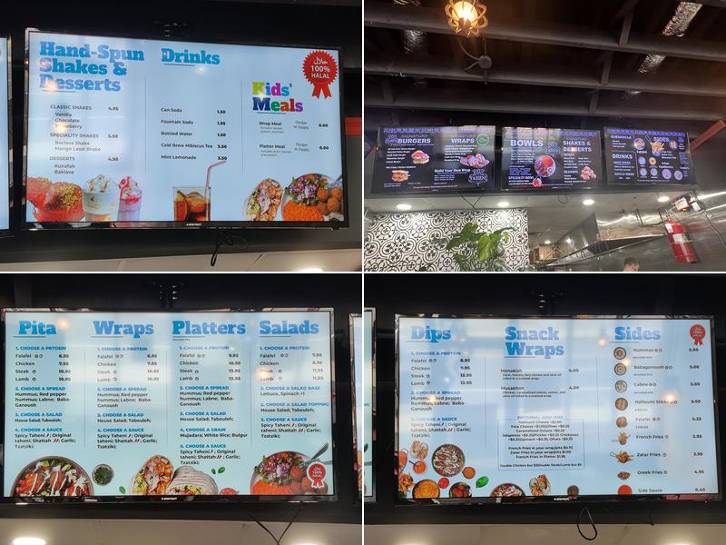 Taheni Menu